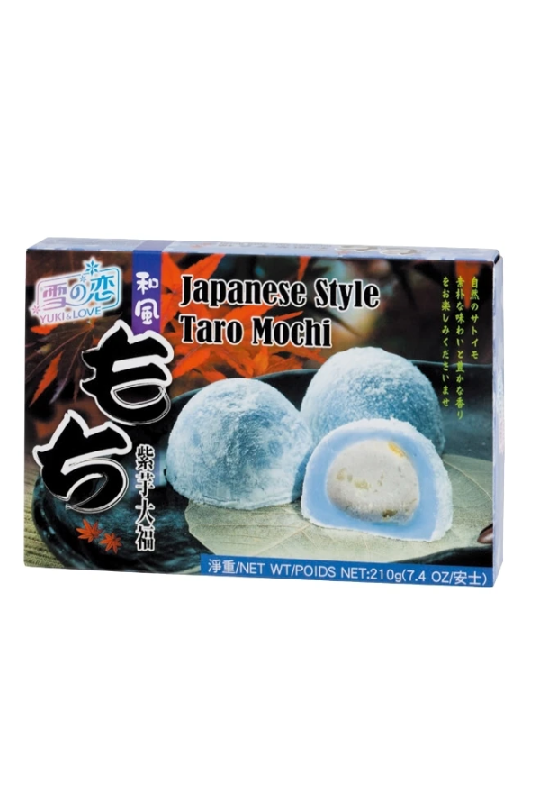 Pakke med Taro Mochi (Japansk Stil) 210g, myke riskaker.