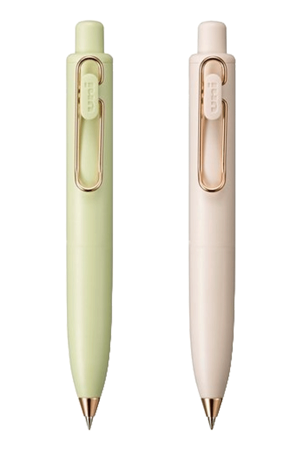 Fargene La France og Yoghurt i Uni-ball One P Rose Gold-serien.
