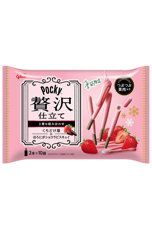 Pocky Luxury: Kuchidoke Strawberries 🍓 140g - Alt-Japansk